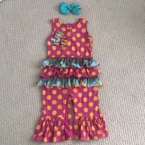 Mustard pie romper size 18m